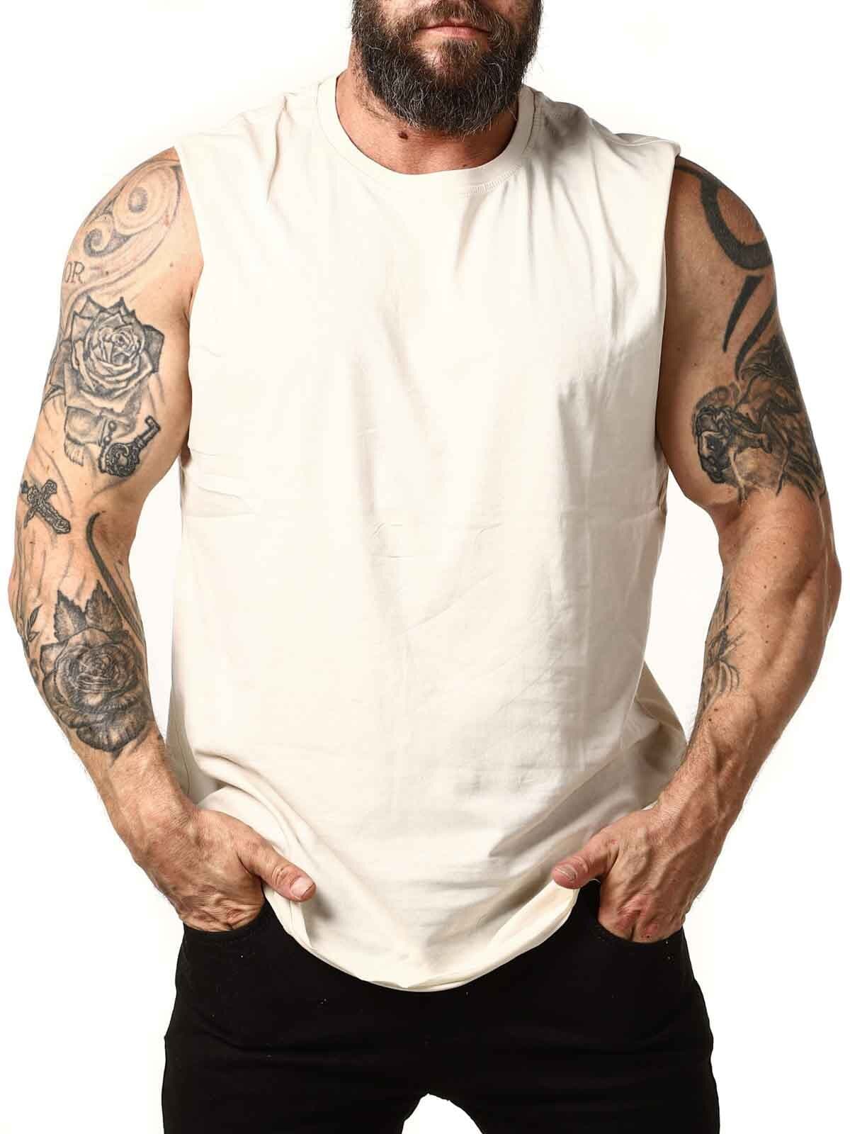 Open Edge Singlet - Beige