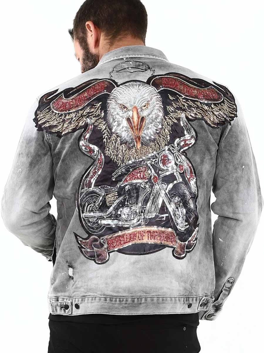 Eagle Rider Kingz Jeansjacka - Lightgray-11.jpg