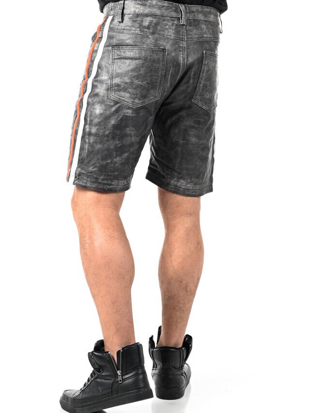 RD Steel Real Leather Shorts - Grå