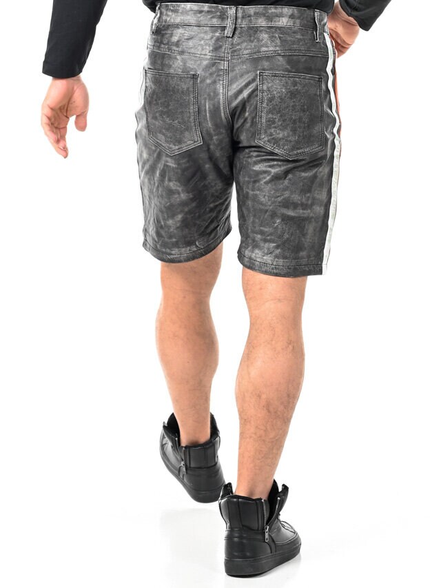 RD Steel Real Leather Shorts - Grå