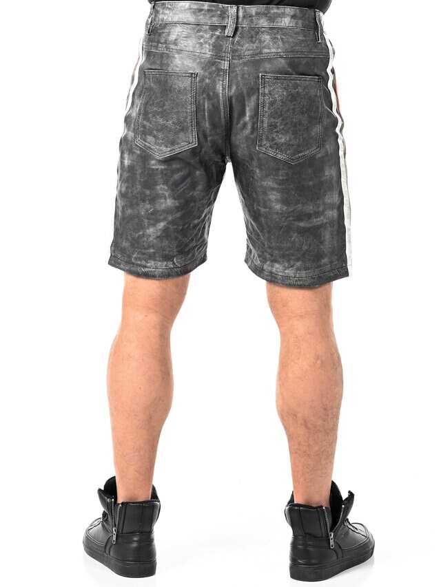 RD Steel Real Leather Shorts - Grå
