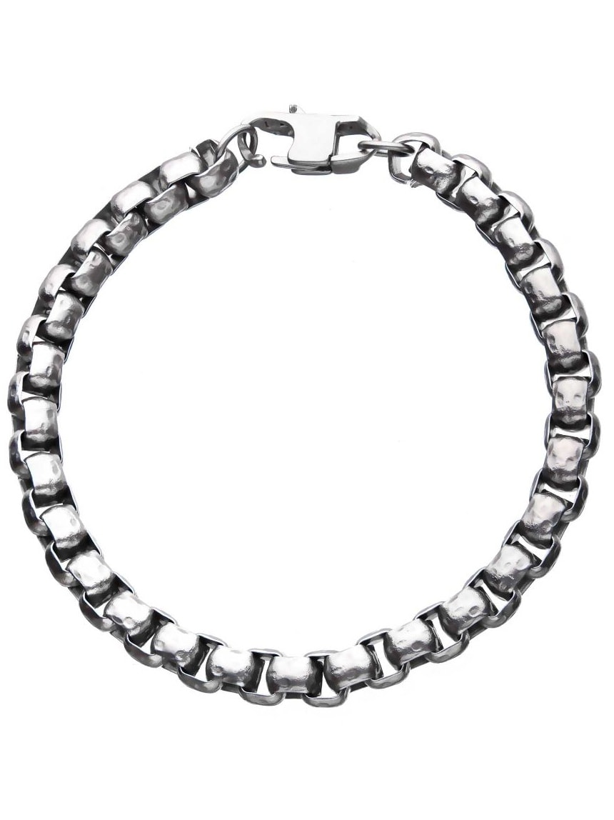 Hammered Steel Inox Armband - Silver.jpg