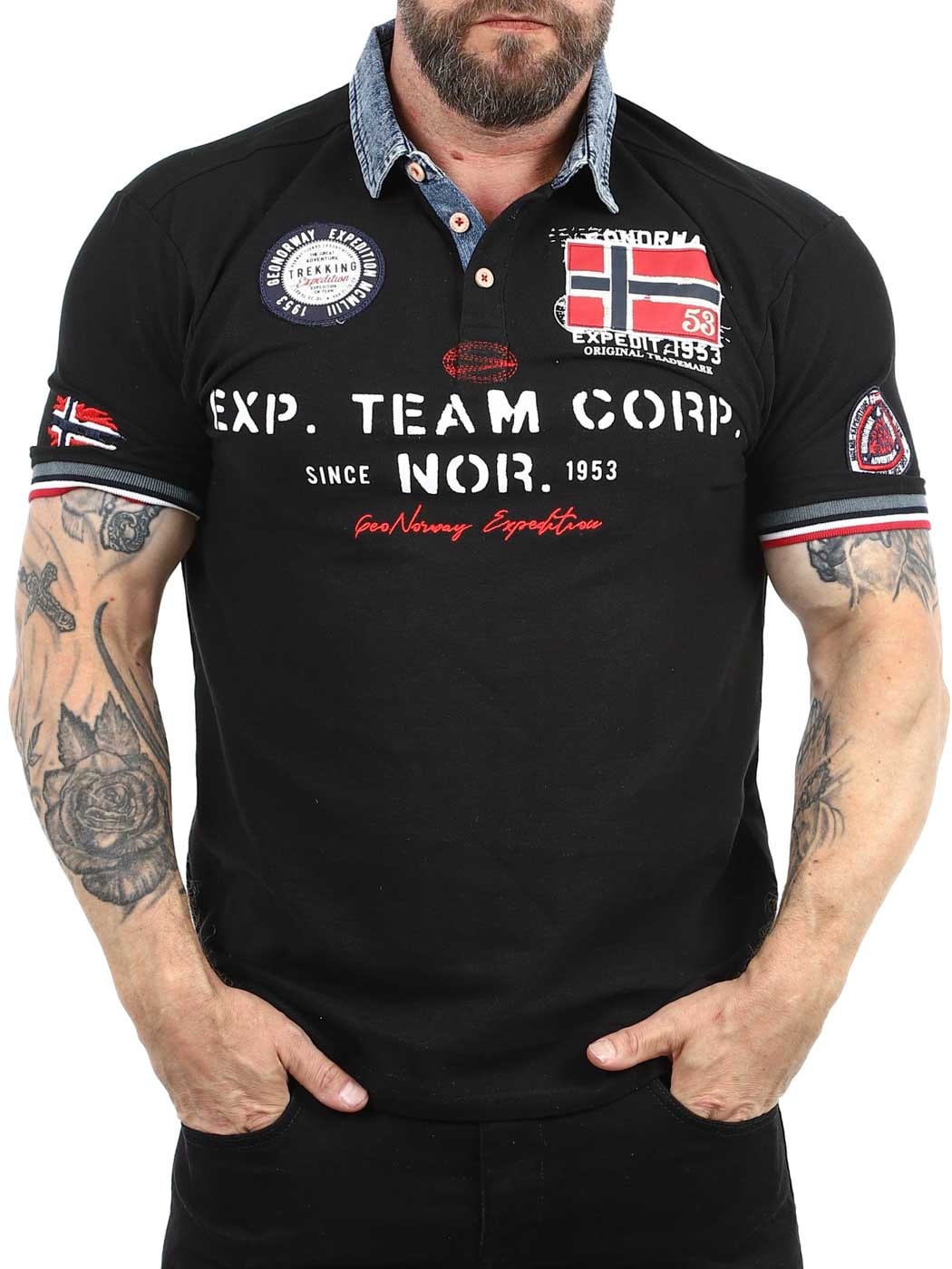 Koptaine Geo Norway Polo Black_1.jpg