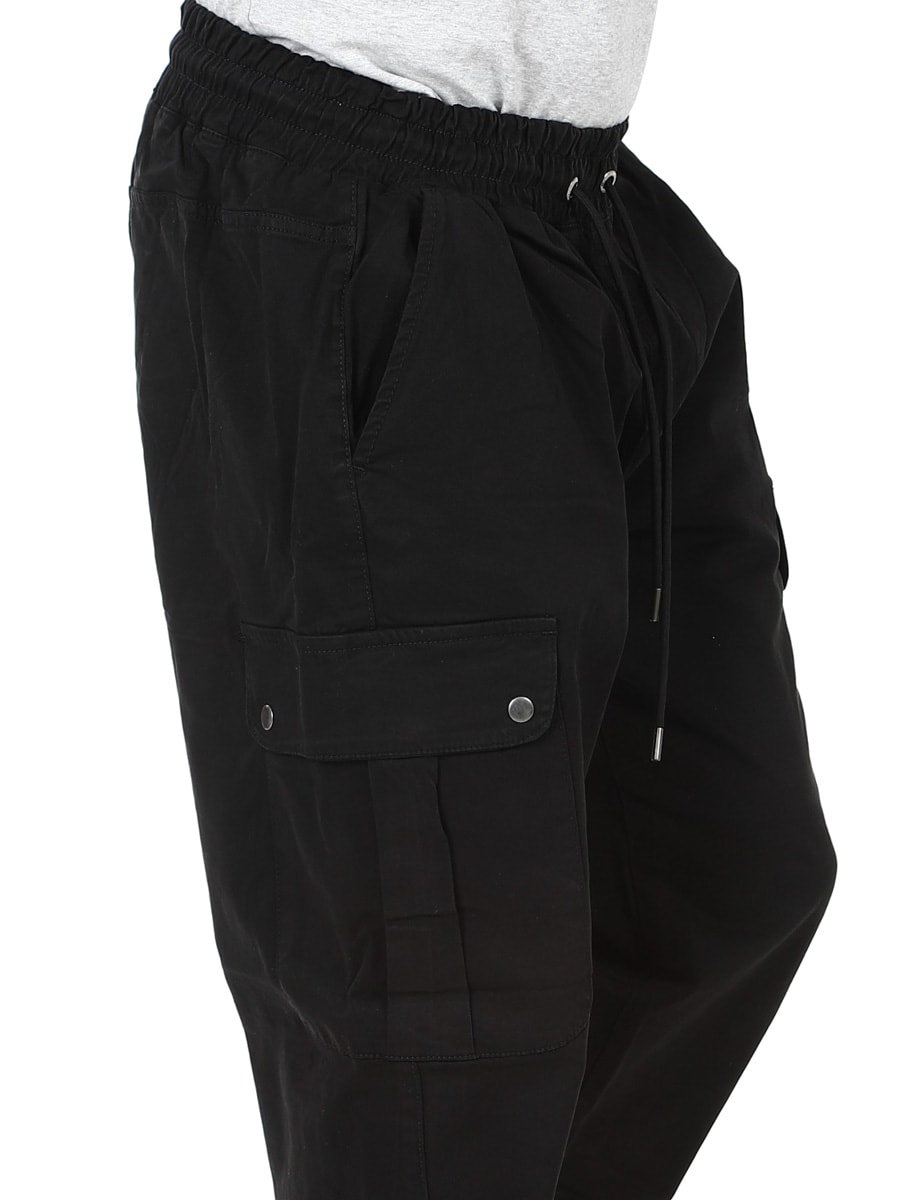 Loose Fit SikSilk Cargo pants 27979- Black_4.jpg