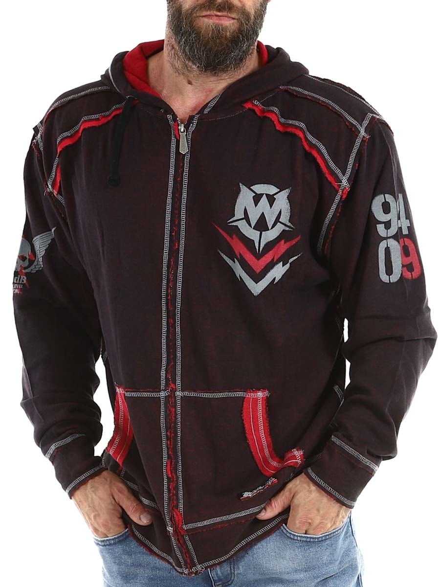 Loud Af Wornstar Zip Hoodie red_2.jpg