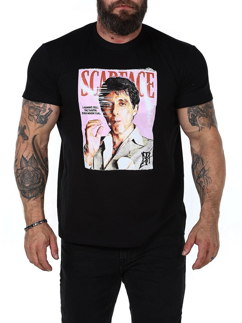 Scarface Magazine Cover T-skjorte - Svart 