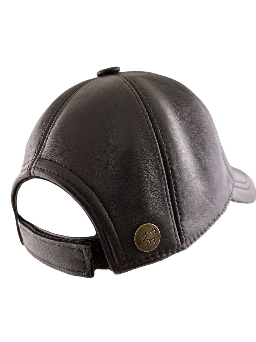 Monz Leather Baseball Cap Brown 2.jpg
