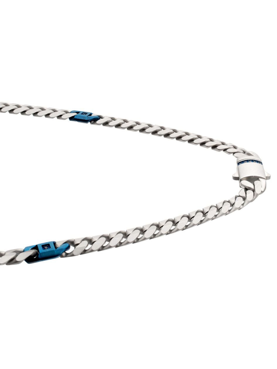 Ocean Steed Beveled Cuban Inox Halsband - Silver2.jpg