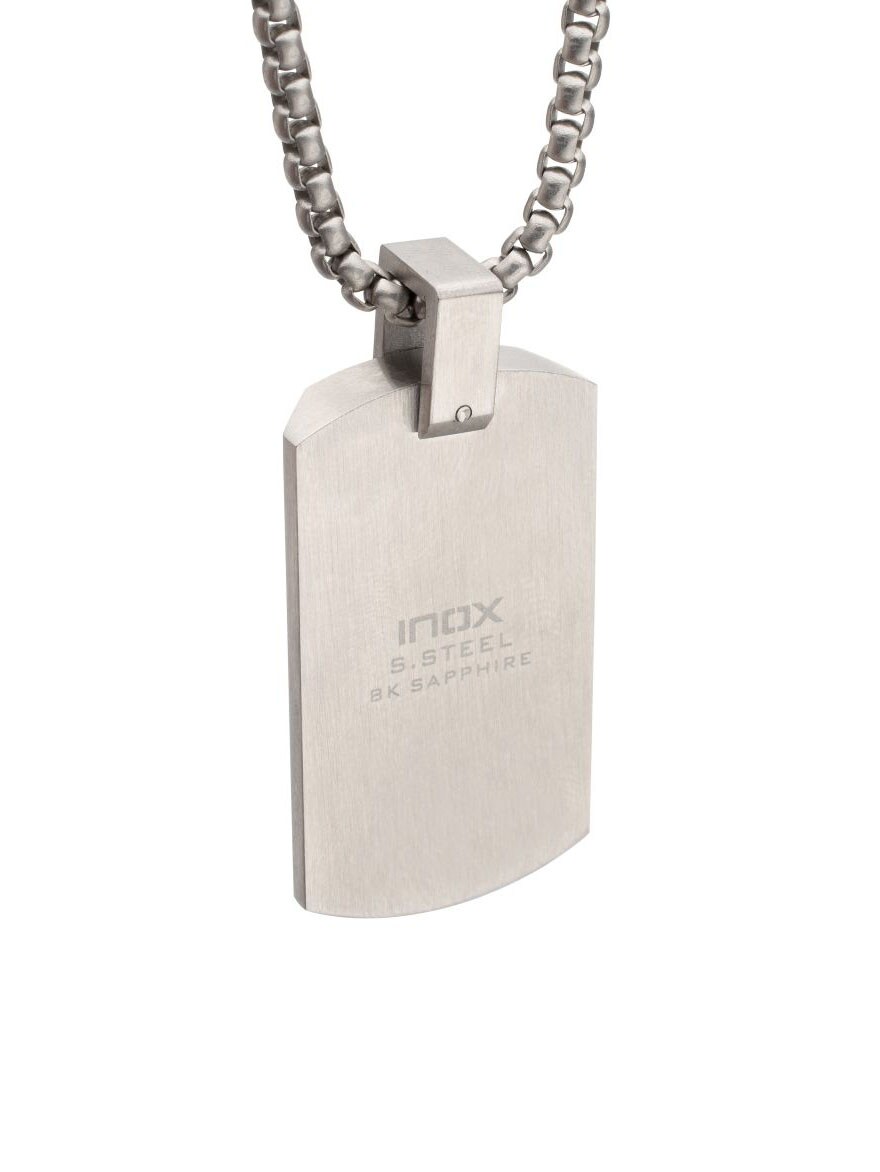 Ocean Steed Beveled Strip Inox Halsband - Silver 2.jpg