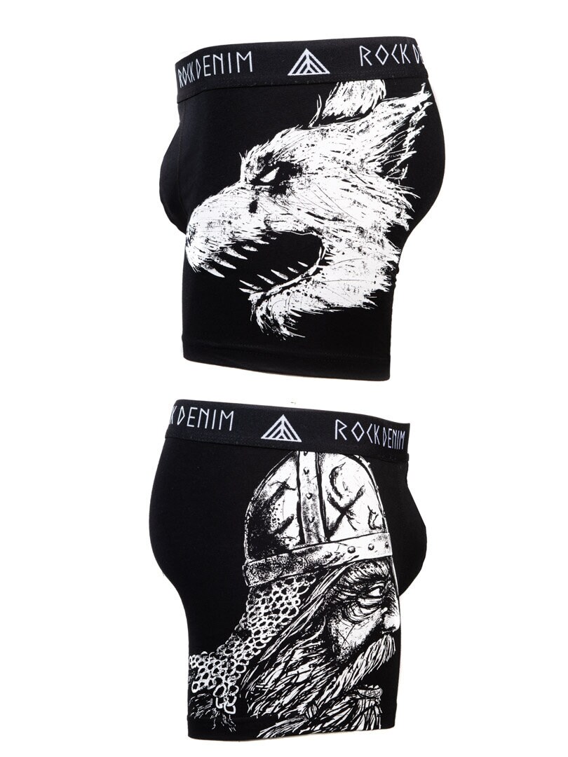 4-pack RockDenim Viking Sword Boxere - Svart