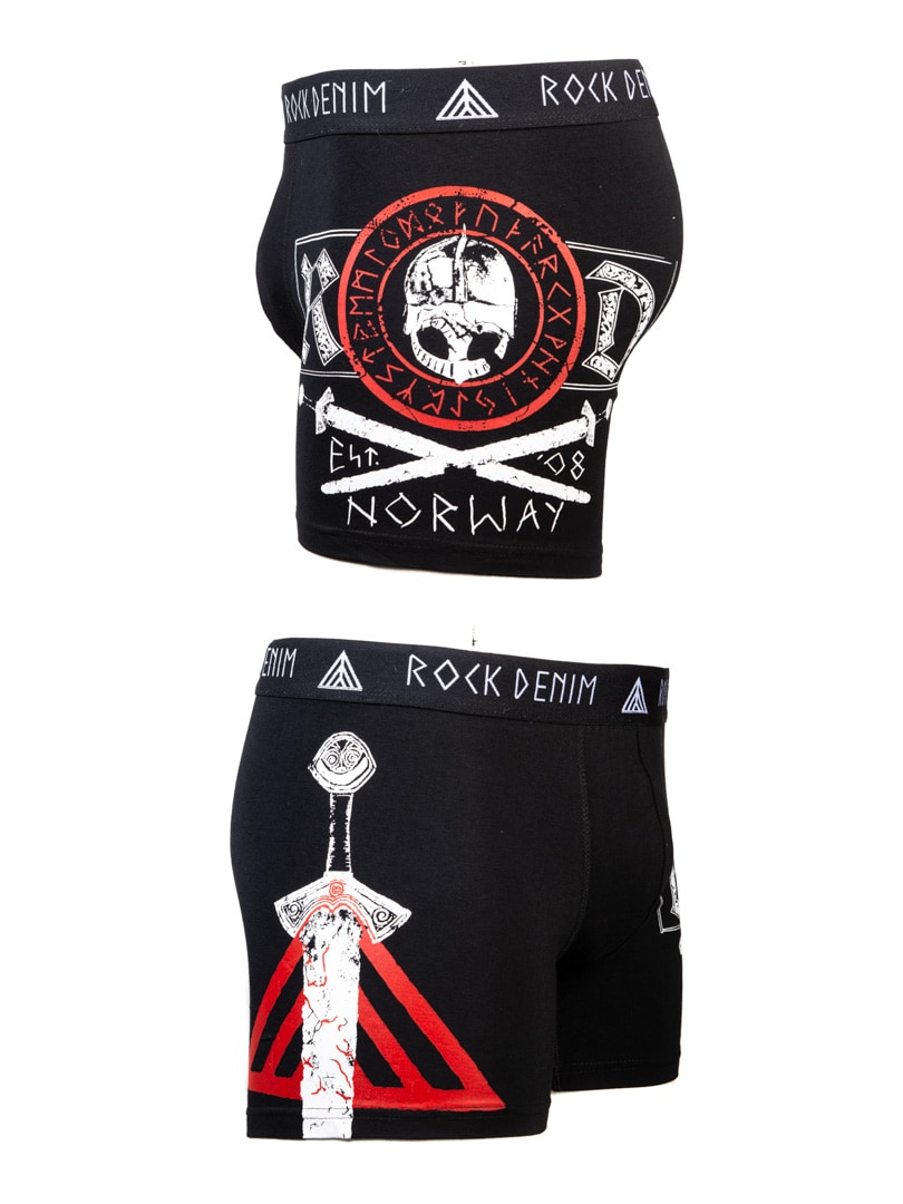 4-pack RockDenim Viking Warrior Boxere - Svart