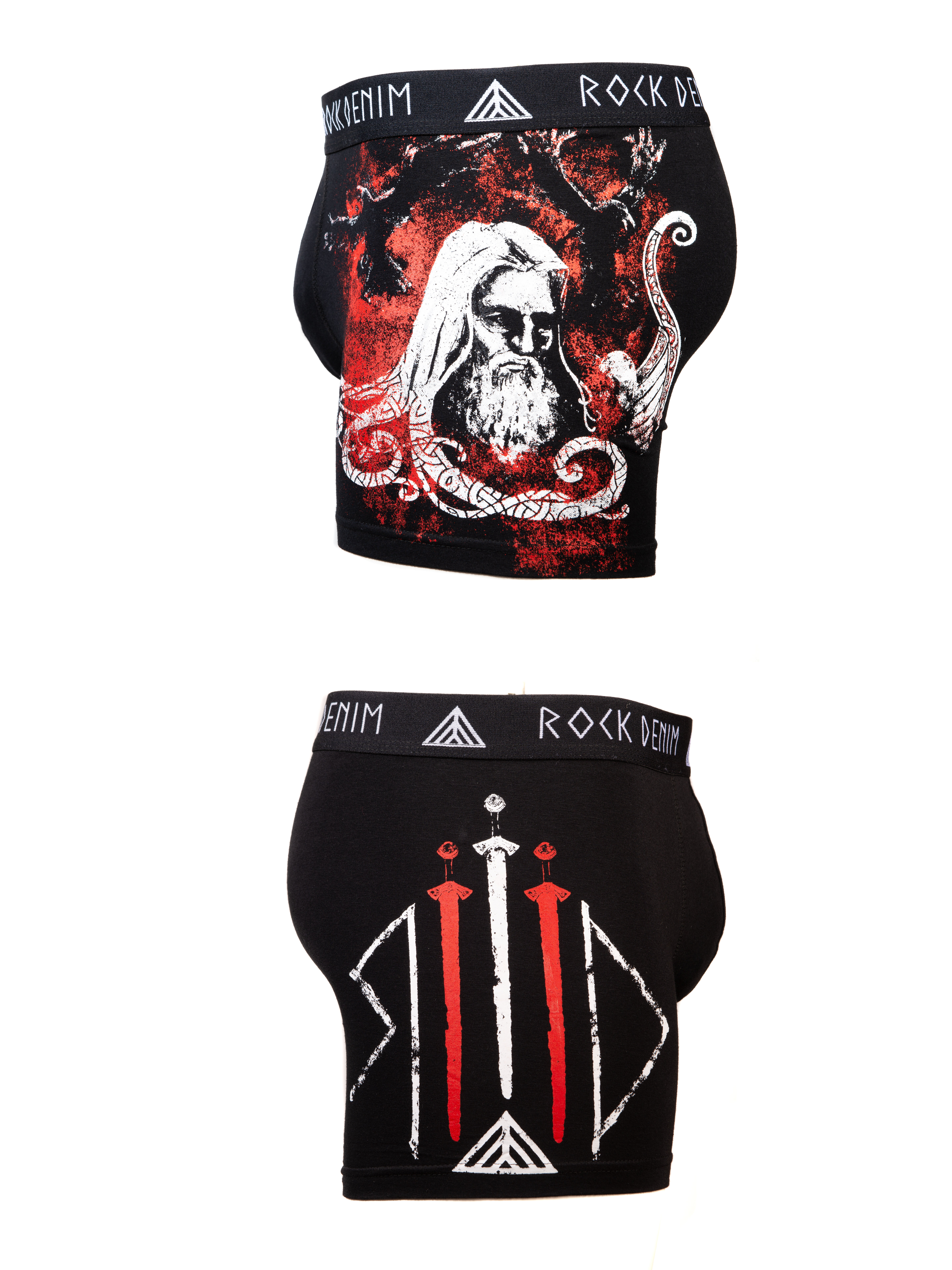 4-pack RockDenim Viking Warrior Boxere - Svart
