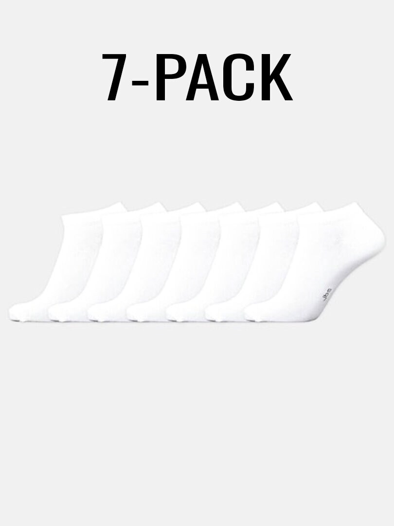 7-Pack JBS Bamboo Ankelsokker - Hvit