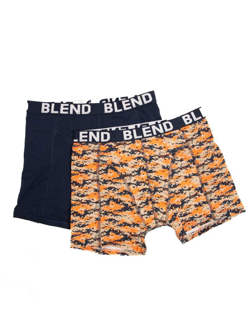 2 Pack Blend Boxer - Blå/Orange
