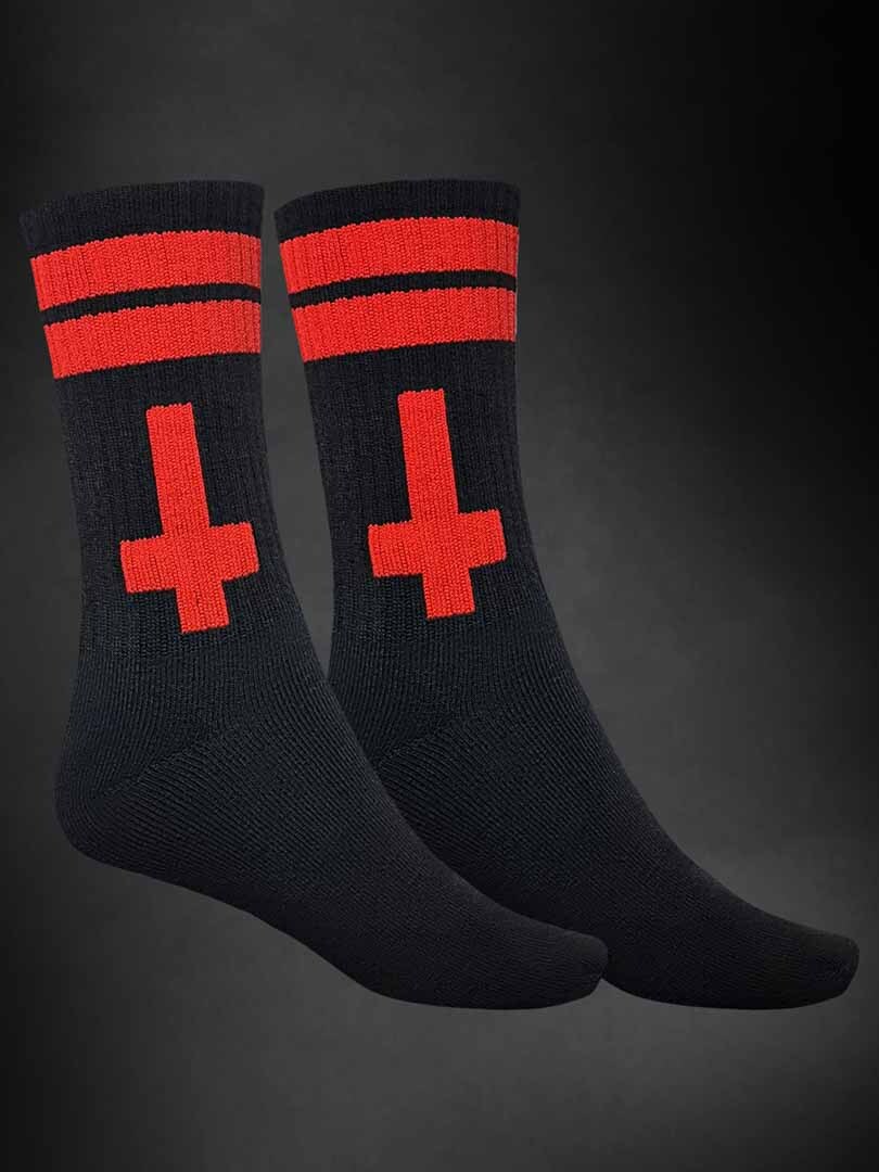 Hyraw Cross Sokker - Svart/Rød