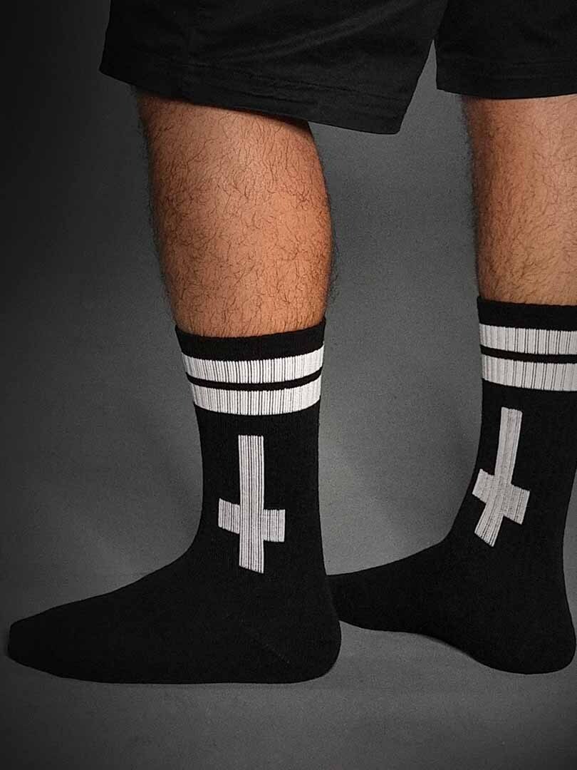 Hyraw Cross Sokker - Svart/Hvit