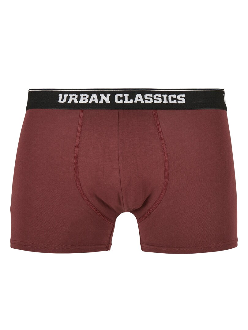 5-pack Urban Classics Organic Boxer - Svart/Vinrød/Grøn