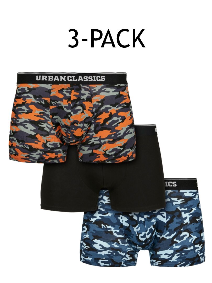 3-Pack Camo Boxere - Orange/Blue/Black