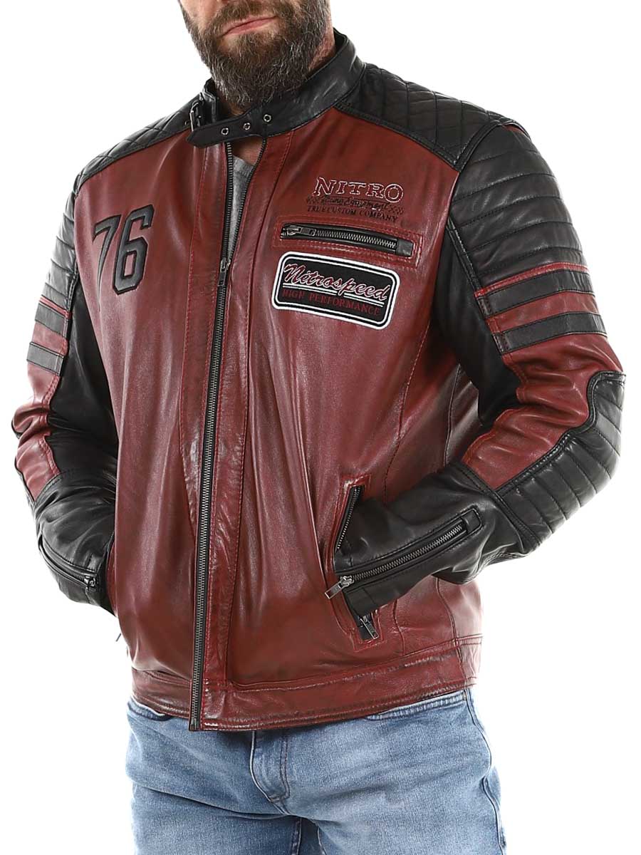 RD Iron Mile Skinnjacka black red_7.jpg