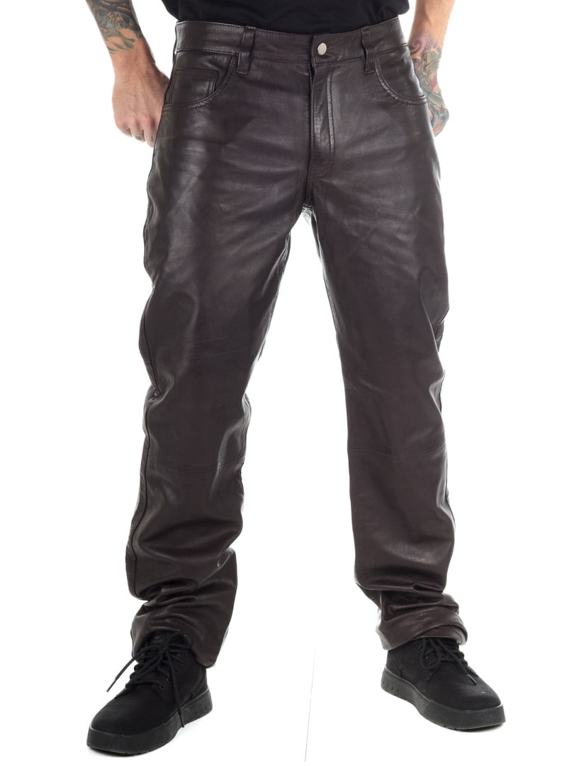 Rock Denim Premium Leather Pants Brown_4.jpg