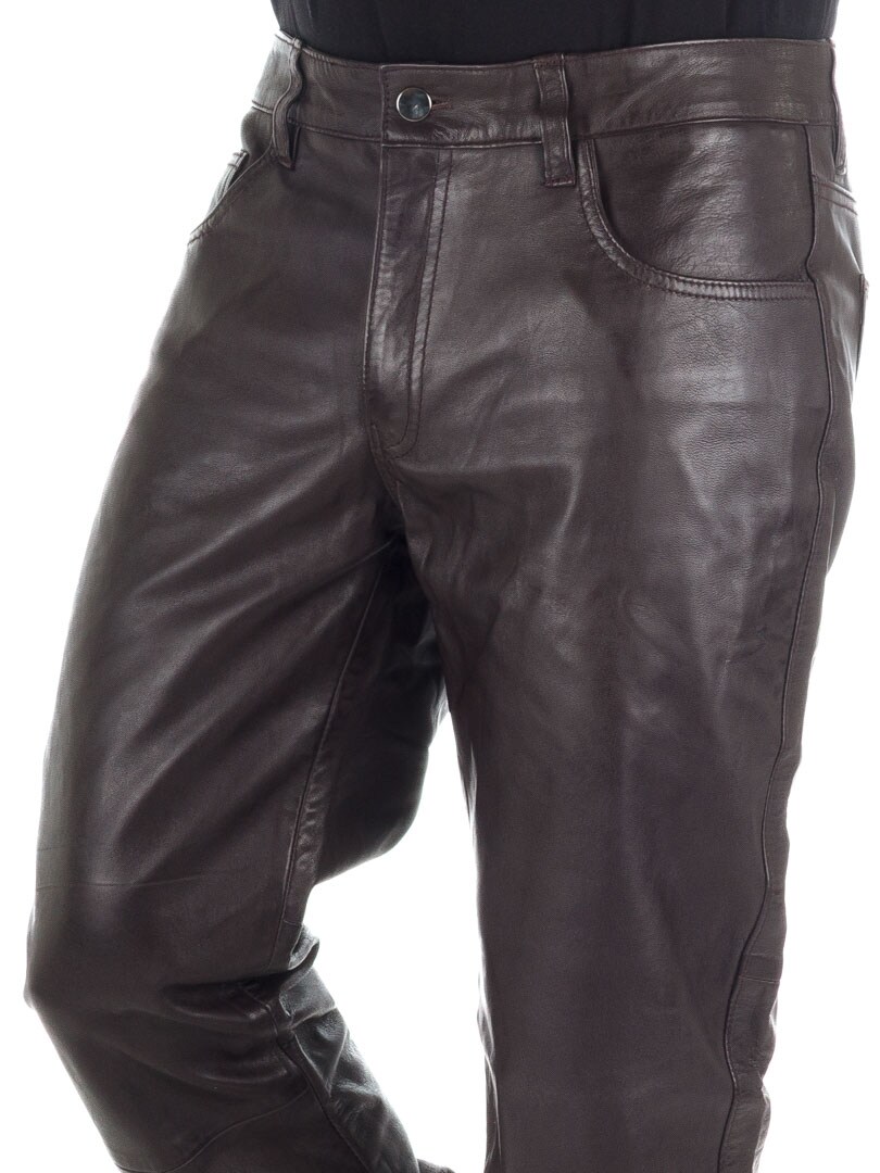 Rock Denim Premium Leather Pants Brown_5.jpg