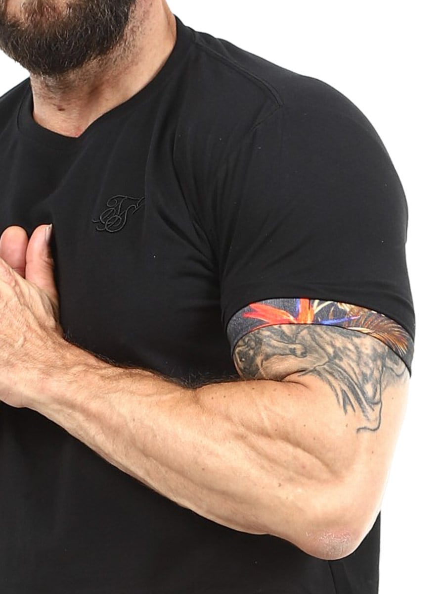 SikSilk Roll Sleeve T-shirt Black-8.jpg