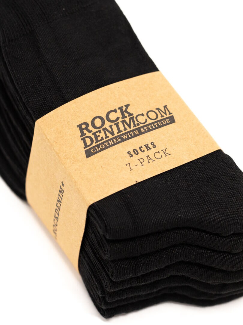 RD 7-Pack Bambussokker - Svart