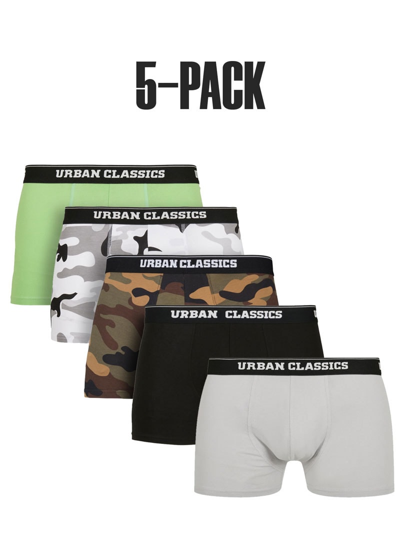 5-pack Urban Classics Organic Boxer - Grøn/Svart/Camo