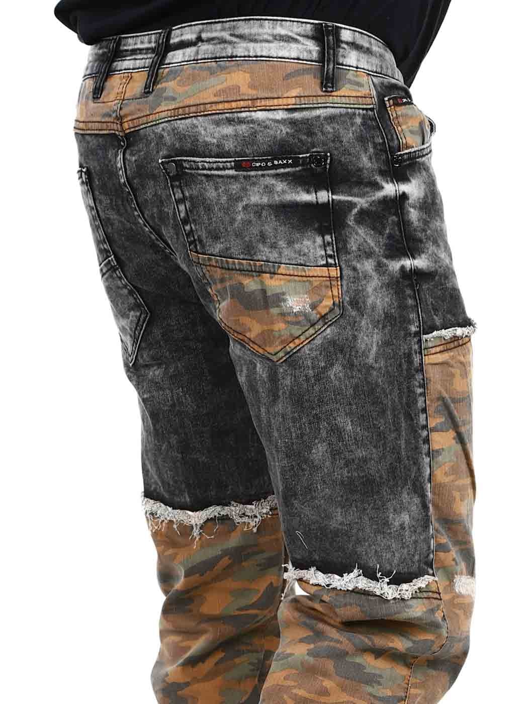 Thilian Cipo Baxx Jeans - Camo Svart_6.jpg