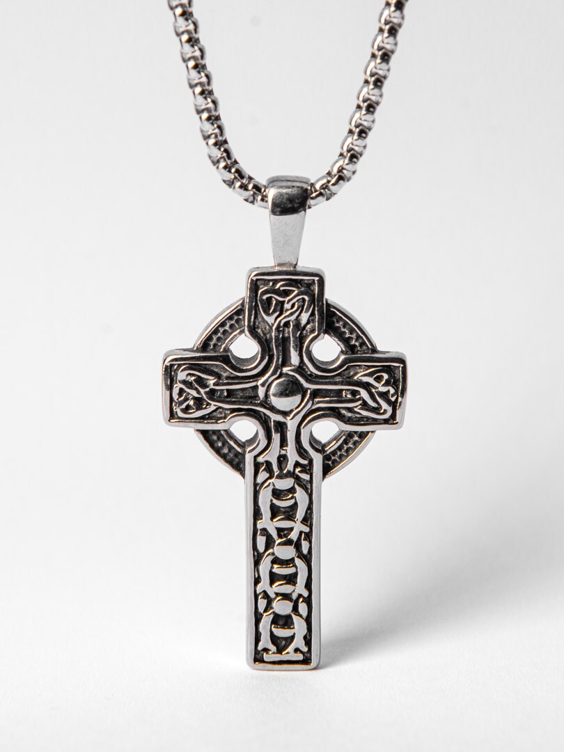 Tribal Cross Halskjede - Sølv