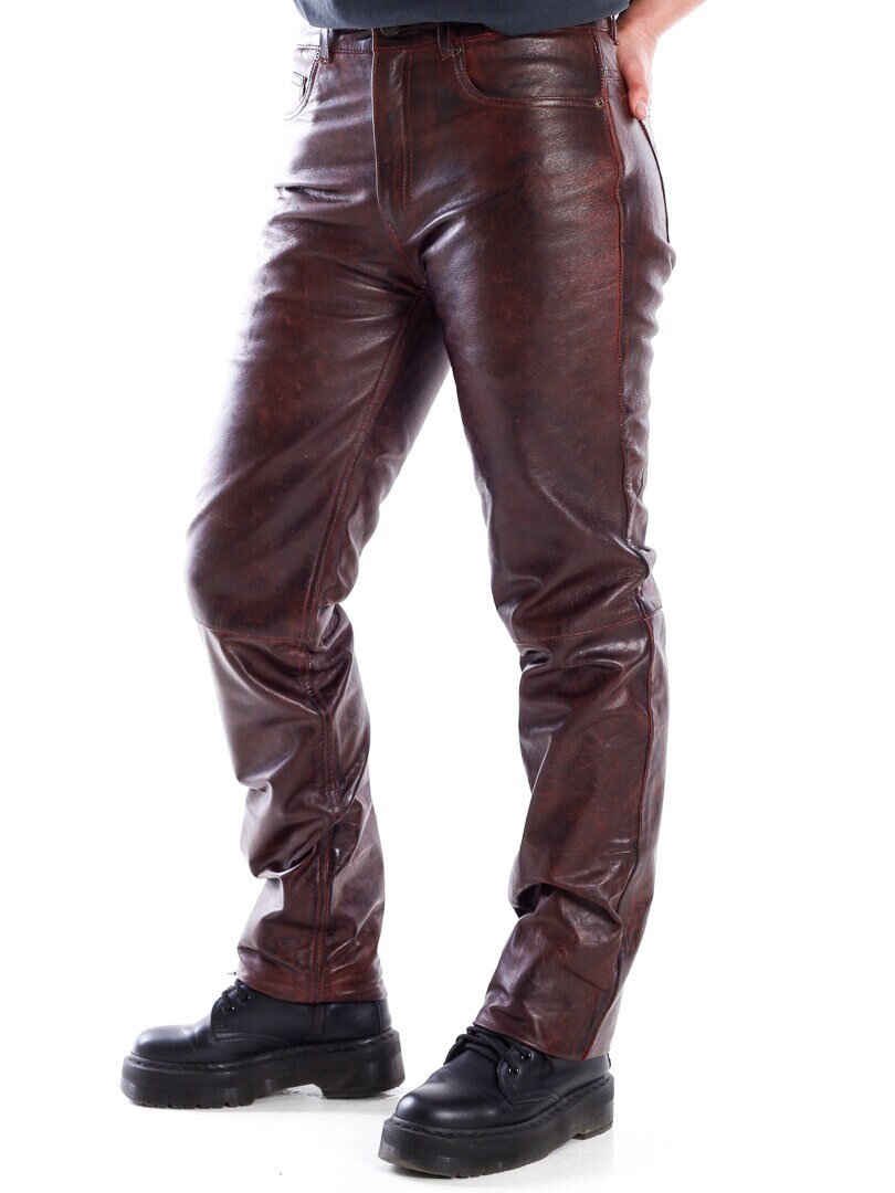 D12 Athena Skinnbukse - Dirty Red