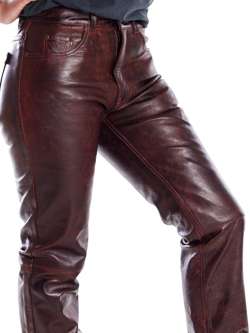 D12 Athena Skinnbukse - Dirty Red