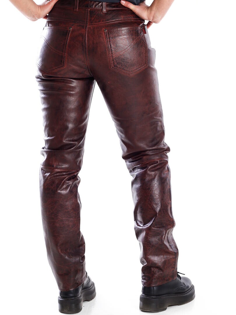 D12 Athena Skinnbukse - Dirty Red