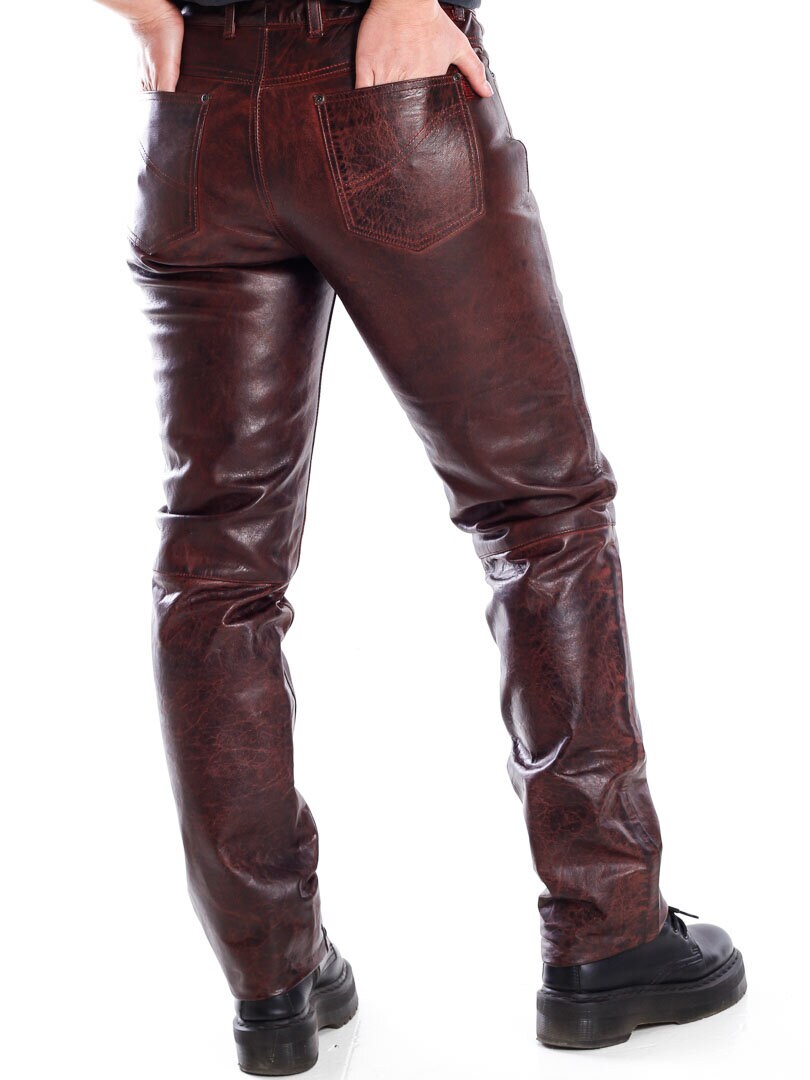 D12 Athena Skinnbukse - Dirty Red