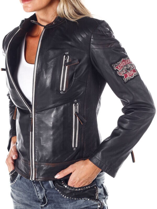 RD American Ride skinnjakke - Svart