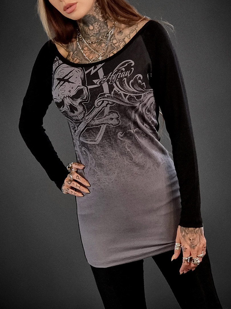 Hyraw Grave Longsleeve - Svart/Grå