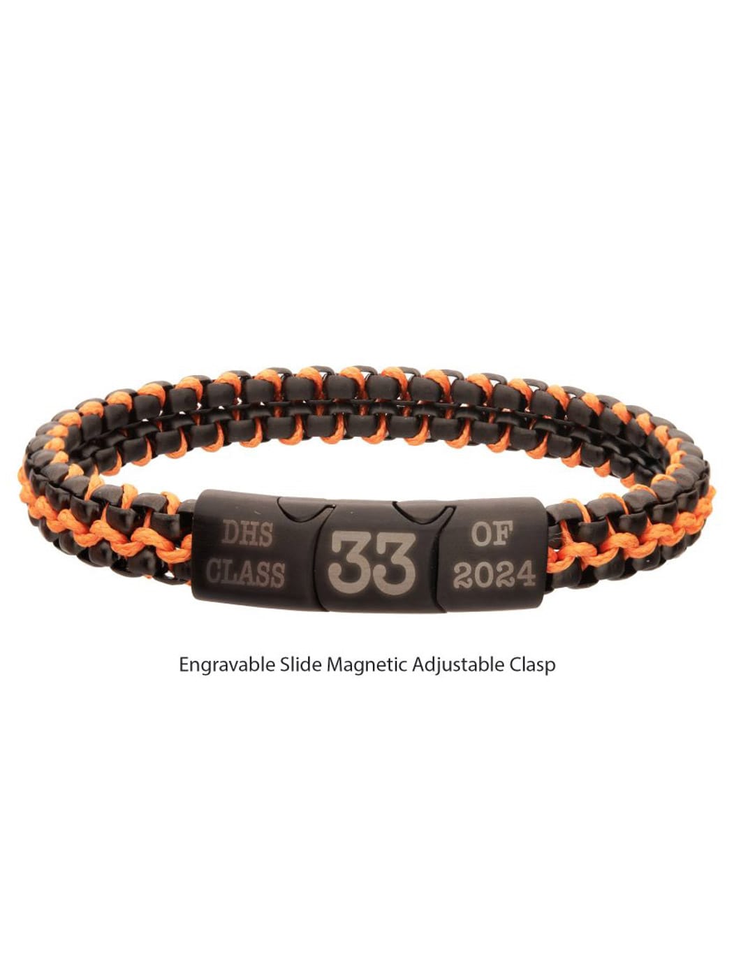 Wax Cord Inox Armband Orange_2.jpg