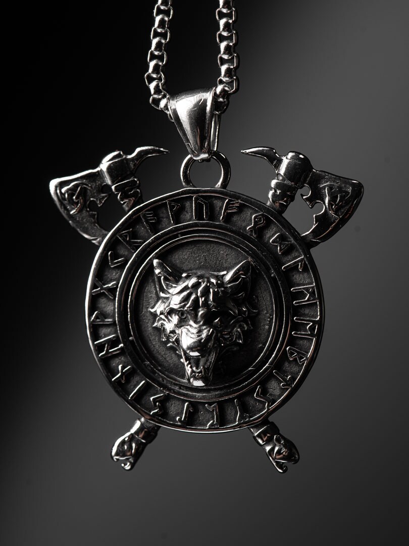 Wolf Axe Halskjede - Sølv