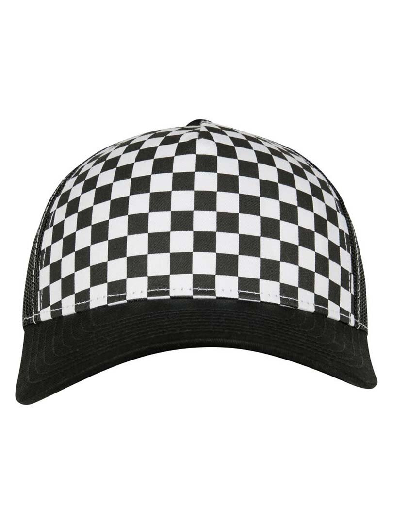 Check Retro Trucker Cap - Svart/Hvit
