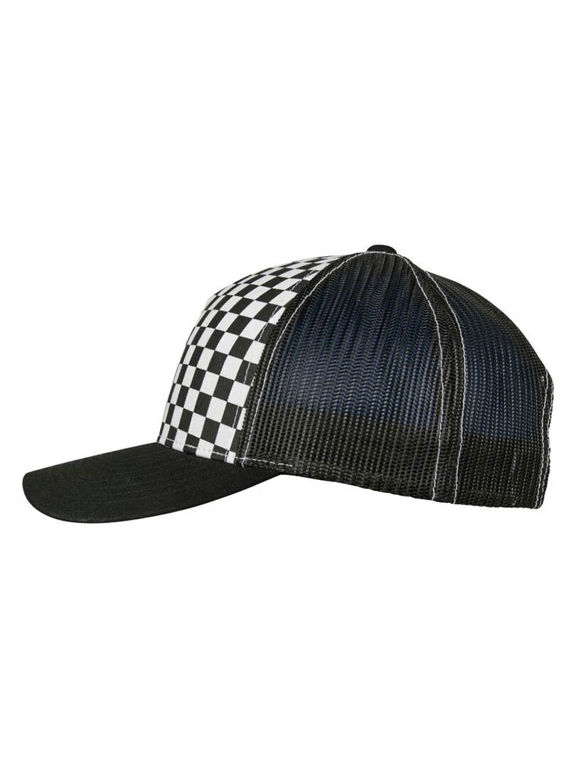 Check Retro Trucker Cap - Svart/Hvit