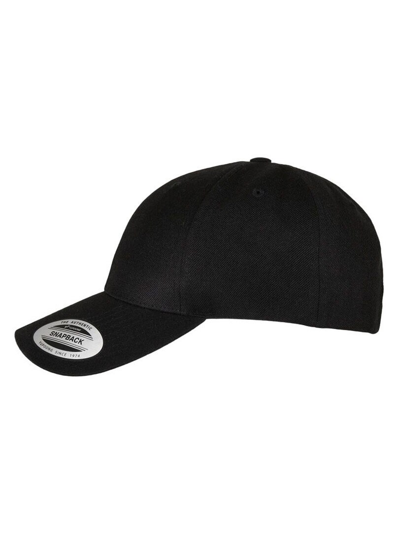 Premium Curved Visor Snapback Cap - Svart