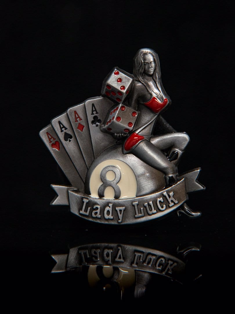 Lady Luck Beltespenne - Sølv/Rød