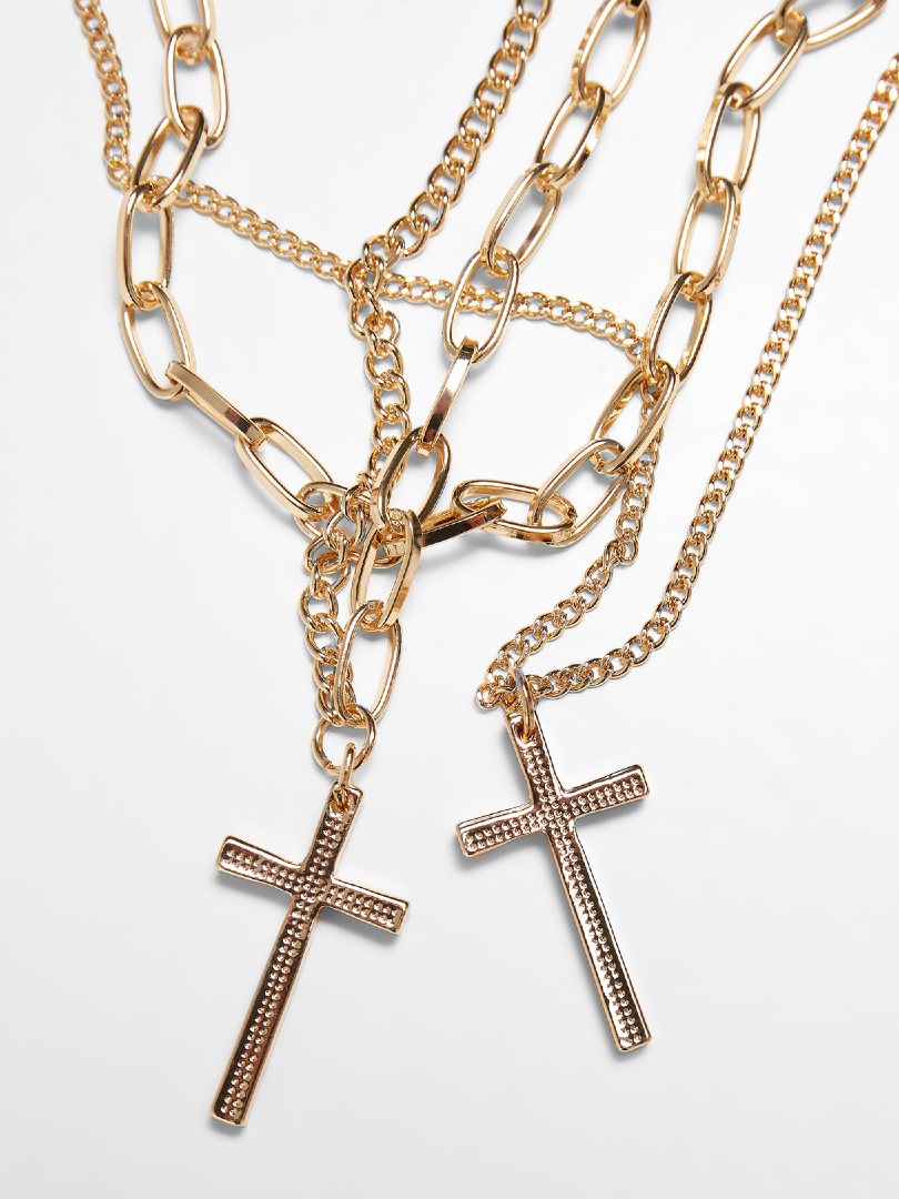 Layering Cross Halskjede - Gull
