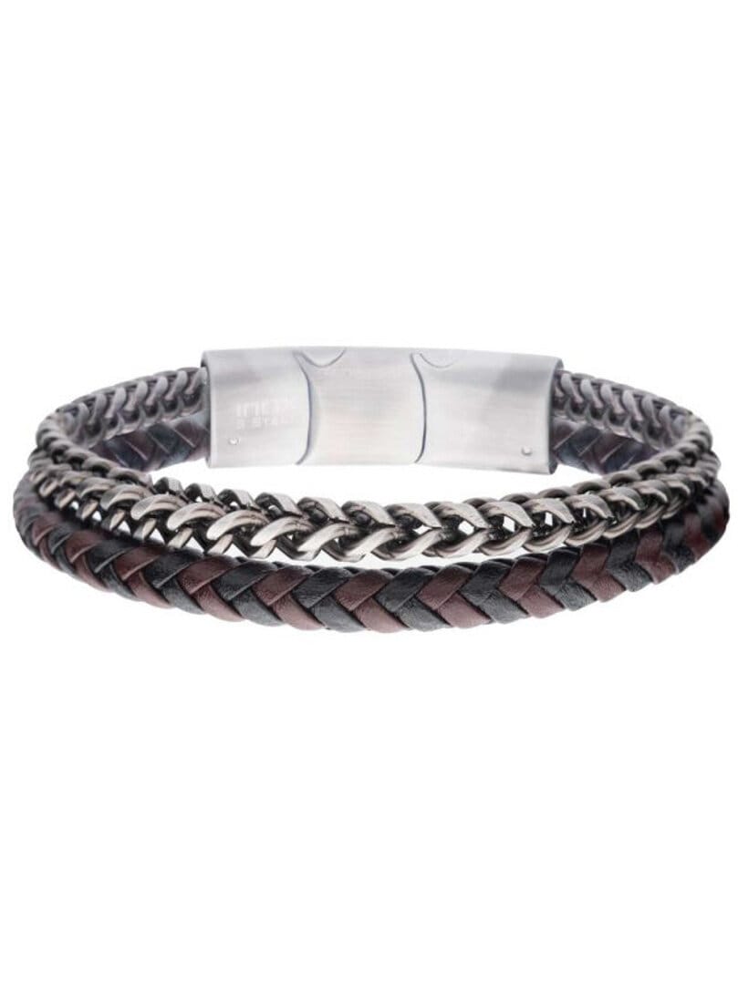Foxtail Chain Inox Armbånd - Svart