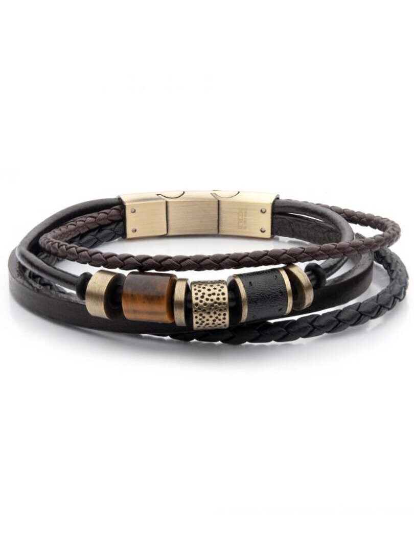 Tiger Eye Inox Armbånd - Svart/Brun