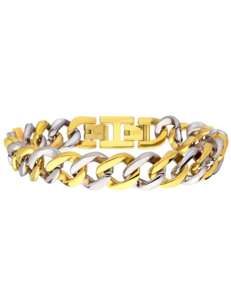 Curb Chain Inox Armbånd - Gull