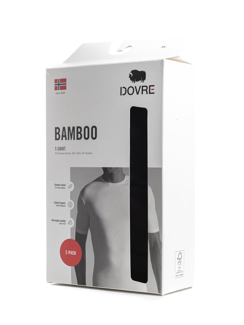 2-pack Dovre Bamboo T-skjorter - Svart