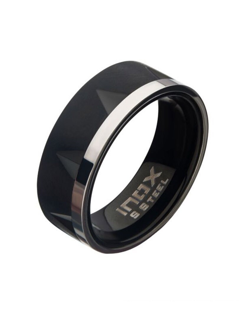 Notch inox Ring - Svart
