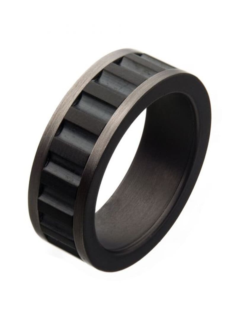 Ridge Inox Ring - Svart/Grå