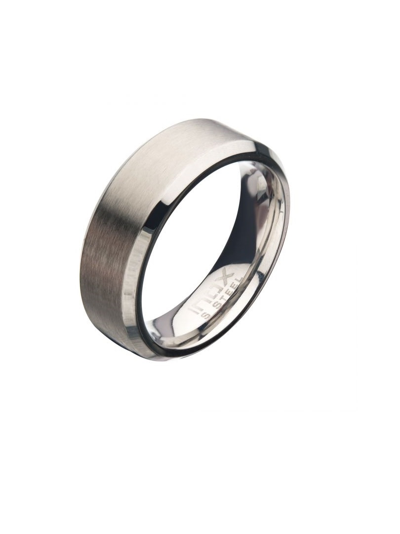 Beveld Stainless  Ring - Silver